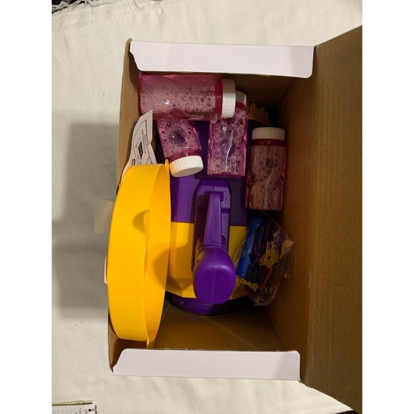 Electric Bubble Machine 132 bubbles purp/yello - Picture 5 of 7